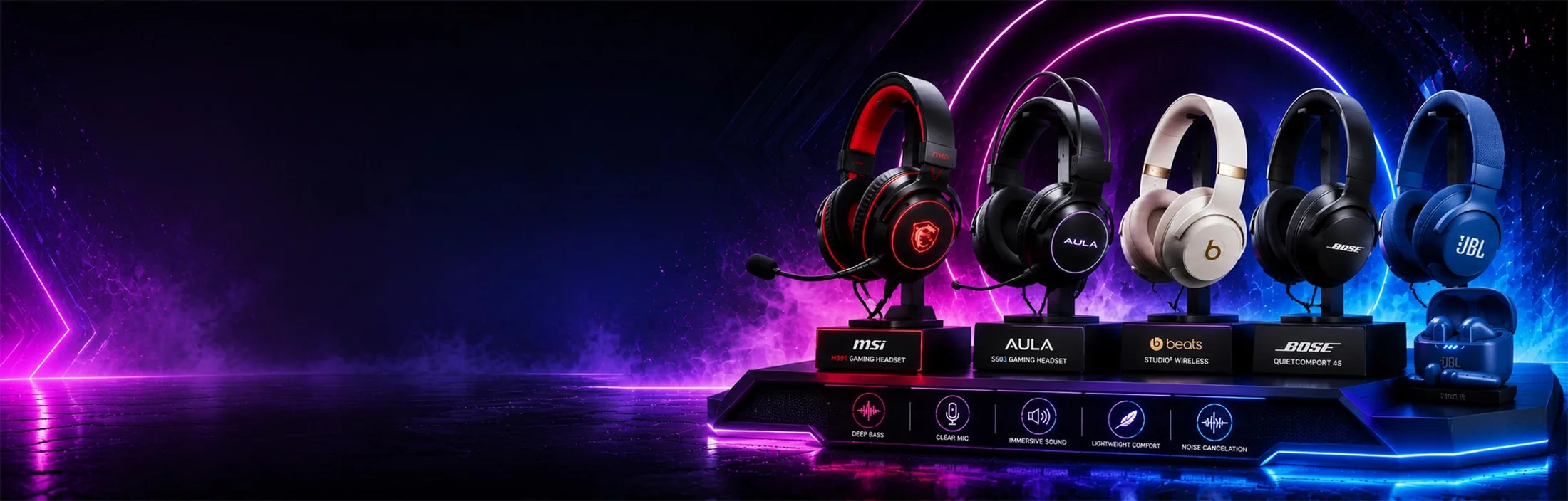 Headphones, Earbuds & Headsets