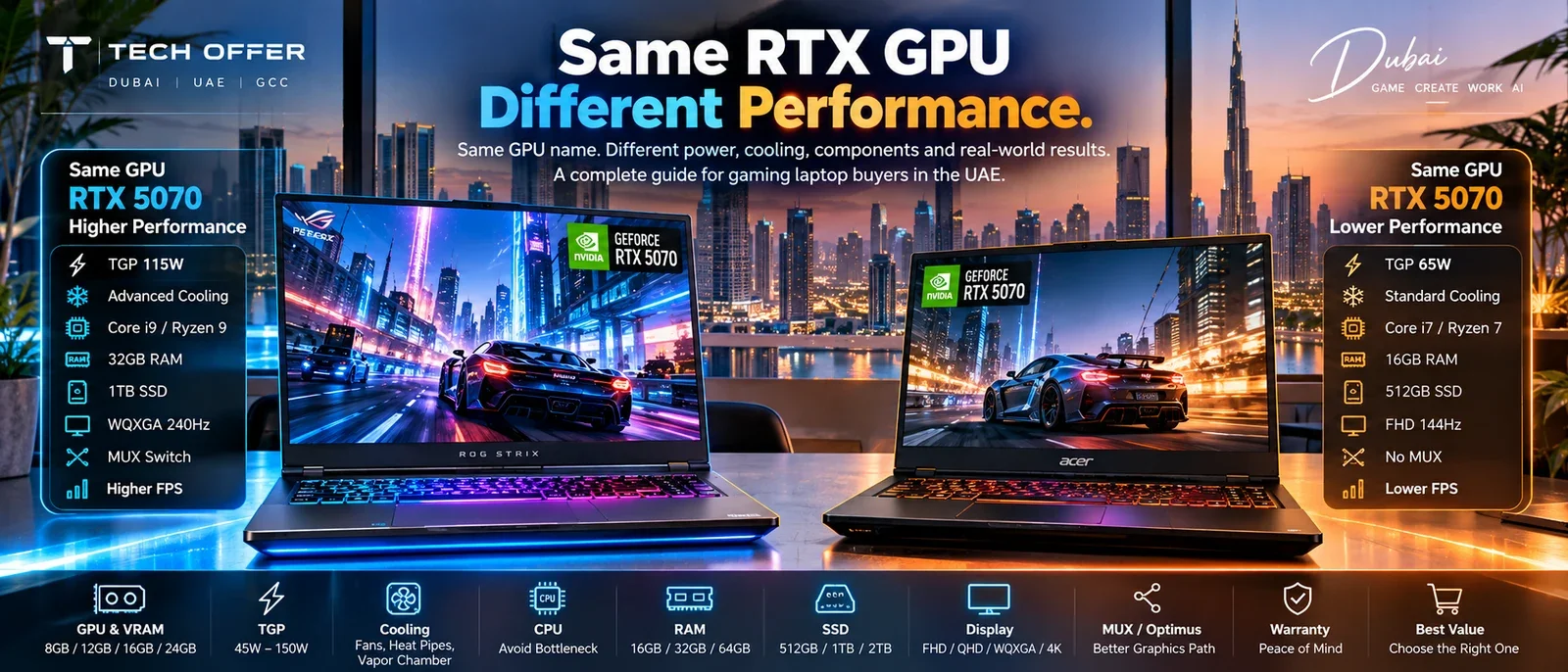 Why the Same RTX GPU Can Perform Differently in a Gaming Laptop