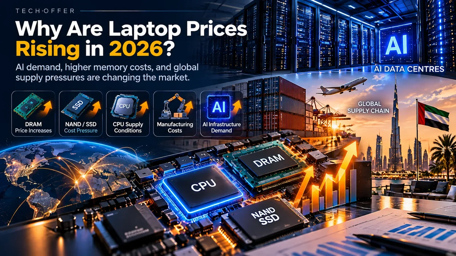 Why laptop prices are rising in 2026 – DRAM, SSD, CPU costs and AI data centre demand